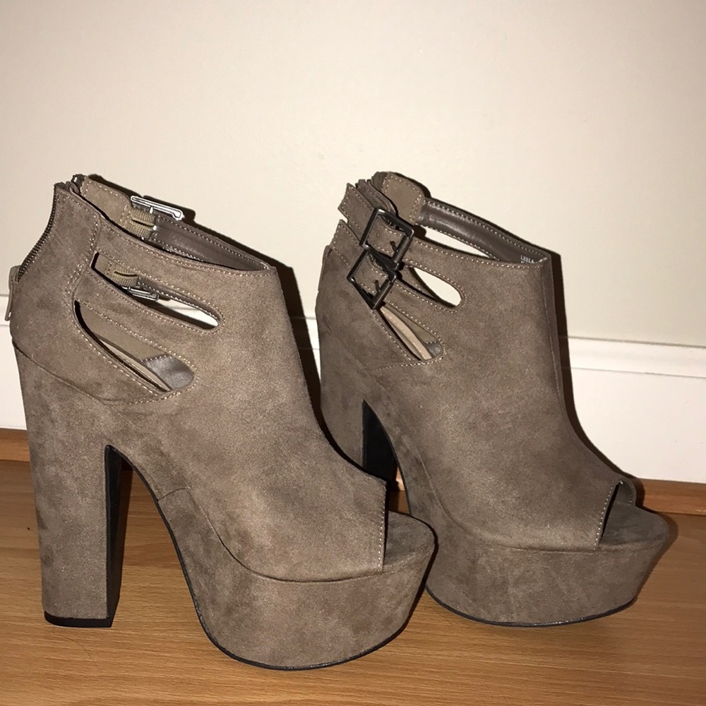 Bamboo Platform Chunky Heels